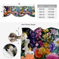 thumbnail image 6 of Tie Up Valance Curtain for Kitchen,Spring Watercolor Flowers Daisy Rod Pocket Short Curtains Adjustable Tie-Up Shade Valances,Farm Pink Purple Floral Window Treatment for Bathroom Living Room Bedroom, 6 of 9