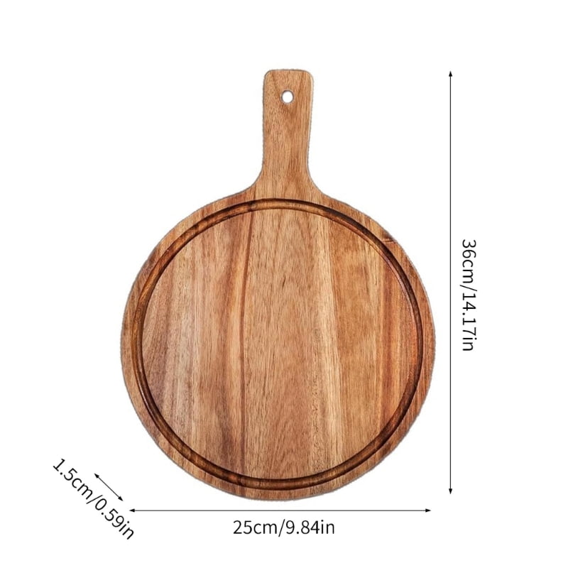 Lightweight Handheld Pizza Pan Wood Materials For Outdoor Picnics And Family Gatherings Bread Serving Board