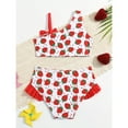 thumbnail image 3 of Baby Girl Swimsuit 2 Piece Summer Tankini Bathing Suit Hawaiian Ruffle Bathing Suits for Girls 6-12 Months, 3 of 7