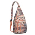 thumbnail image 1 of Retro Hippie Sling Backpack - Vintage Fashion Crossbody Bag with Abstract Design, Multi-Functional Hiking Pack for Cycling & Photography, 1 of 4
