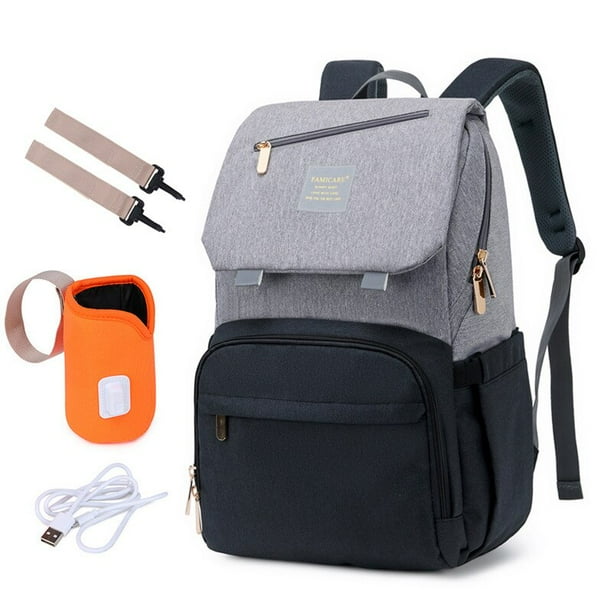 Bolsa de pañales con USB para bebé, mochila de viaje para mamá, impermeable, para portátil, para cuidado del bebé, 2023