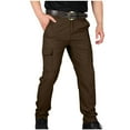 thumbnail image 2 of Tactical Pants for Men Water Resistant Hiking Cargo Pants with Elastic Waist Multi Pockets Stretch Waterproof Quick Dry Work Pants Relaxed Fit Available in Plus Size S-XXXXL, 2 of 4