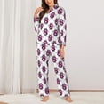 thumbnail image 3 of Wukai Cute Number 8 Print Women's Pajama Set - Soft Long Sleeve Sleepwear for Comfort and Style-Medium, 3 of 9