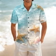 thumbnail image 5 of Alun Women's Summer Hawaiian Tops Tropical Plant Printing Short Sleeve Button down Shirts Casual Relaxed Fit Lightweight Breathable Beach Holiday Blouse Outfits 6—Mint Green XL, 5 of 6