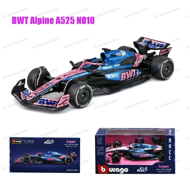 Bburago 1:43 RB21 W16 W15 A523 A524 MCL38 W16 SF24 AMR25F1 Voiture de Course de Formule Statique Simulation Moulée sous Pression Modèle en Alliage Voiture Cadeau pour Tos,2025 A525-10