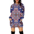 thumbnail image 5 of Vestido holgado informal de longitud media con capucha y estampado digital 3D de estrellas europeas y americanas para mujer, 5 of 5