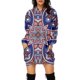 thumbnail image 5 of Vestido holgado informal de longitud media con capucha y estampado digital 3D de estrellas europeas y americanas para mujer, 5 of 5