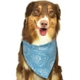 thumbnail image 5 of Dog Bandanas, Conch Blue Adjustable Dog Scarf Triangle Bib Handkerchief Accessories for Small Medium Large Dogs, Cats, Pets, 5 of 6