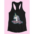 thumbnail image 3 of Cute Unicorn Sticker Design Tank Women -Image by Shutterstock, Female x-Small, 3 of 4