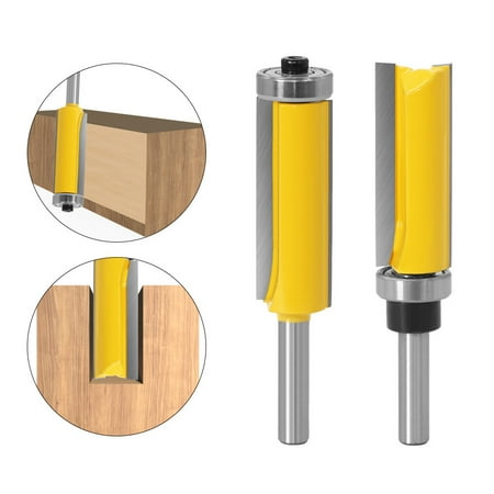 

1/2Pcs 8mm Shank Flush Trim Pattern Router Bit Milling Cutter Woodworking Tool
