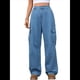 thumbnail image 3 of Pantalones Vaqueros Holgados para Mujer, Elásticos, Sueltos, de Cintura Alta y Pierna , Estilo Años 90, Y2K Azul Vaquero XXL, 3 of 10