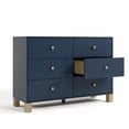 thumbnail image 6 of Storkcraft California 6 Drawer Nursery Wood Double Dresser, Midnight Blue with Driftwood, 6 of 14