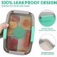 thumbnail image 4 of Bento Box 2000ML, Lunch Box Salad Lunch Container To Go with 4 Compartment Tray, Salad Bowl with Dressing Container, Meal Prep to Go Containers,Green, 4 of 5