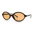 thumbnail image 4 of Retro Vintage Vibe Oval Hipster Boho Fashion Plastic Sunglasses Black - Orange, 4 of 8