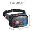 thumbnail image 4 of Easygdp Pond Cute Axolotl Fanny Packs for Women Men, Belt Bag, Fashion Crossbody Bags, for Workout/Running/Hiking, 4 of 9