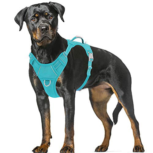 BARKBAY No Pull Dog Harness Front Clip Heavy Duty Reflective Easy Control Handle for Large Dog Walking with ID tag Pocket 