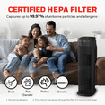 thumbnail image 6 of Honeywell HEPA Air Purifiers for Home, 990 Sq Ft in 1 Hour, Auto Mode, Air Quality Indicator, Reduces Dust, Pollen, Smoke, Odors, Black, HPA180B, 6 of 13