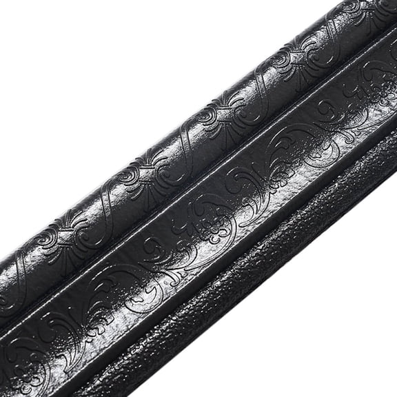 Vensio-3D Self-Adhesive Foam Wallpaper Border, Waterproof Peel and Stick Molding-black-