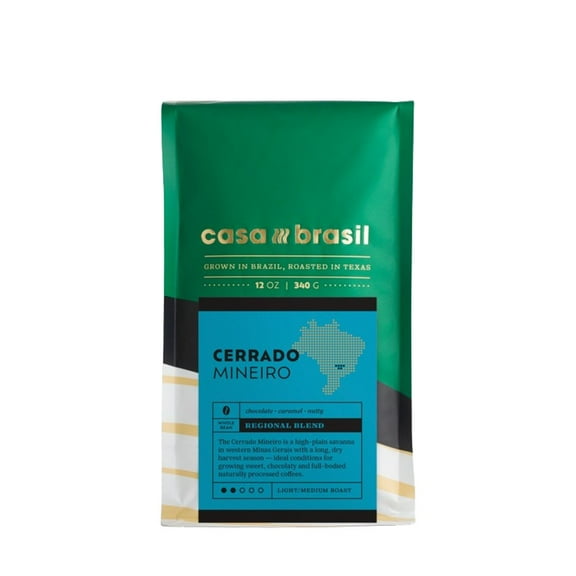 Cerrado Mineiro - Roasted by Casa Brasil Coffees - Freshly Ground Coffee - 12 Ounce Bag