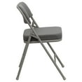 thumbnail image 4 of Drevy HERCULES Series Premium Curved Triple Braced & Double Hinged Gray Fabric Metal Folding Chair, 4 of 7