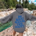thumbnail image 5 of 2025 Spring Hoodie Dark Gray Hoodie Long Sleeves V-Neck Off The Shoulder Sweater Print Cute Sweater Casual Wear Hoodie(XL), 5 of 6