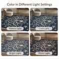 thumbnail image 7 of ODIKA Octopus Animals Nautical Tentacle Vintage Creature Motif Navy Flowing Dynamic Stain Resistant Low Profile for Dorm Room, Small Living Apartment, 7 of 7