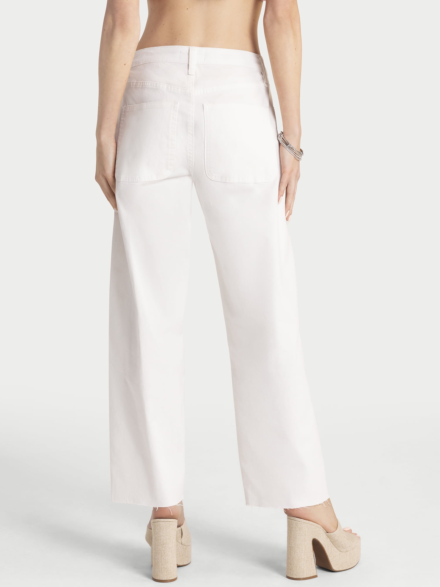 Jessica Simpson Women's Relaxed Barrel Leg Cargo Jeans, 28" Inseam, Sizes 2-16