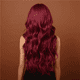 thumbnail image 4 of Peluca Para Mujer Larga Ondulada Flequillos Natural, ROJO VINO, 4 of 5