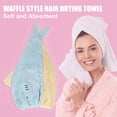 thumbnail image 3 of Unique Bargains Teenager Hair Drying Towel Dry Cap Towel Cap Quick Drying Lightweight Strong Absorbent Blue Beige, 3 of 8