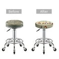 thumbnail image 5 of Fotbe Christmas Card With Gnomes Stool Covers Round,Waterproof Round Bar Stool Covers Bar Chair Covers Washable Stool Cushion Slipcover for 12-14 Inch Chair-13 inch, 5 of 7