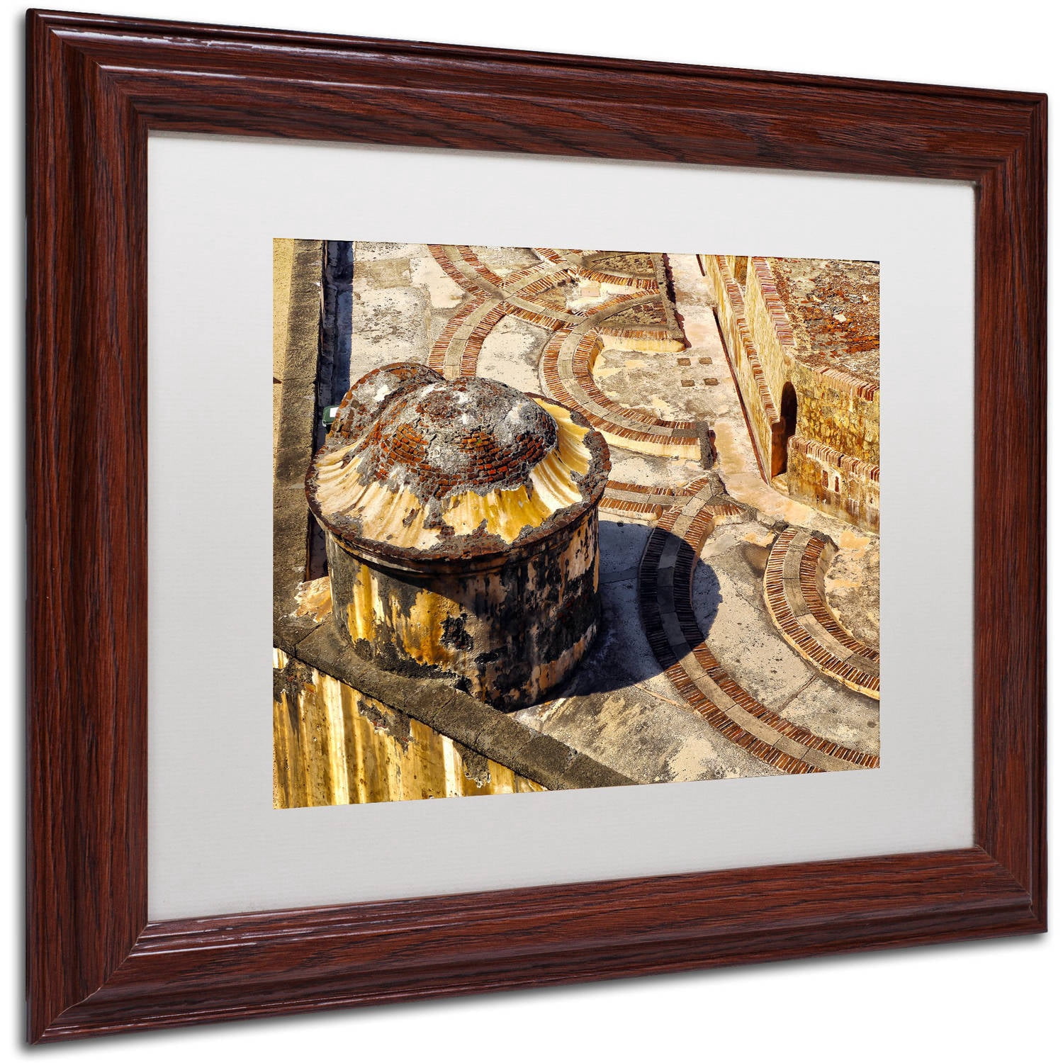 Trademark Fine Art "Castillo de San Felipe del Morro 18" Canvas Art by CATeyes, White Matte, Wood Frame
