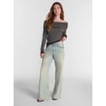 thumbnail image 2 of No Boundaries No Waist Baggy Jeans with Grommets, 31.5'' Inseam, Women's XXS-XXL, 2 of 5