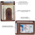 thumbnail image 4 of Alpine Swiss Mens RFID Money Clip Leather Minimalist Wallet Card Case ID Window, 4 of 8