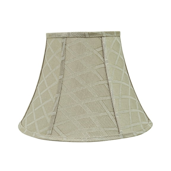 Aspen Creative 30222 Transitional Bell Shaped Spider Construction Lamp Shade in Off White, 13" wide (7" x 13" x 9 1/2")