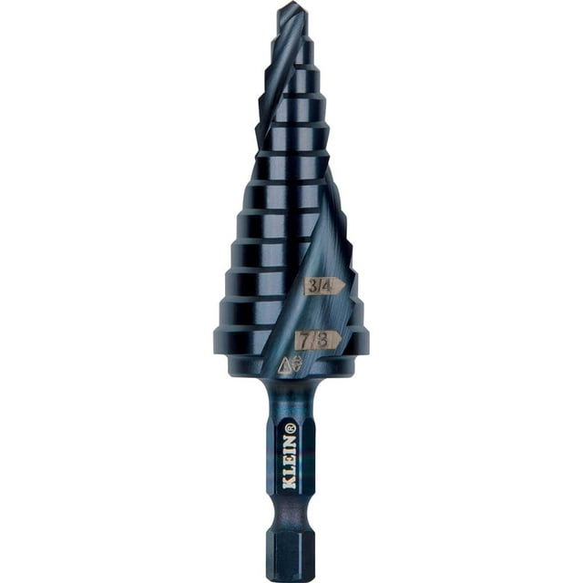 Broca escalonada Klein Tools QRST14 con vástago hexagonal de 3/16 a 7/8 pulgadas