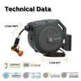 thumbnail image 7 of Giraffe Tools Retractable Garden Hose Reel with 1/2in-78ft Hose, Plastic Bracket, Wall Mounted, Dark Grey, 7 of 7