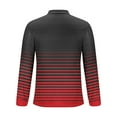 thumbnail image 4 of COSFO Polo Shirts for Men Long Sleeve Golf Striped Casual Quick Dry Shirts Slim Fit Quarter Zip Collared Graphic Tees, 4 of 5