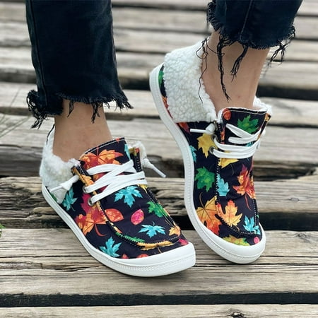 

MIARHB Women s Shoes Plush Casual Women s Flat Bottom Warm Woolen Women s Cloth Shoes