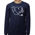 thumbnail image 2 of Nurse Life Heart Long Sleeve Shirt Unisex 2X-Large Navy, 2 of 5