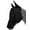 Black, variant on Showman Long Nose Mesh Rip Resistant Fly Mask w/ Ears (Black, Average Horse)