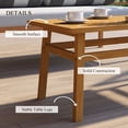 thumbnail image 5 of Outsunny Outdoor Coffee Table, Rustic Acacia Wood Patio Table for Garden, Backyard, Balcony, Deck, Natural Wood, 5 of 9