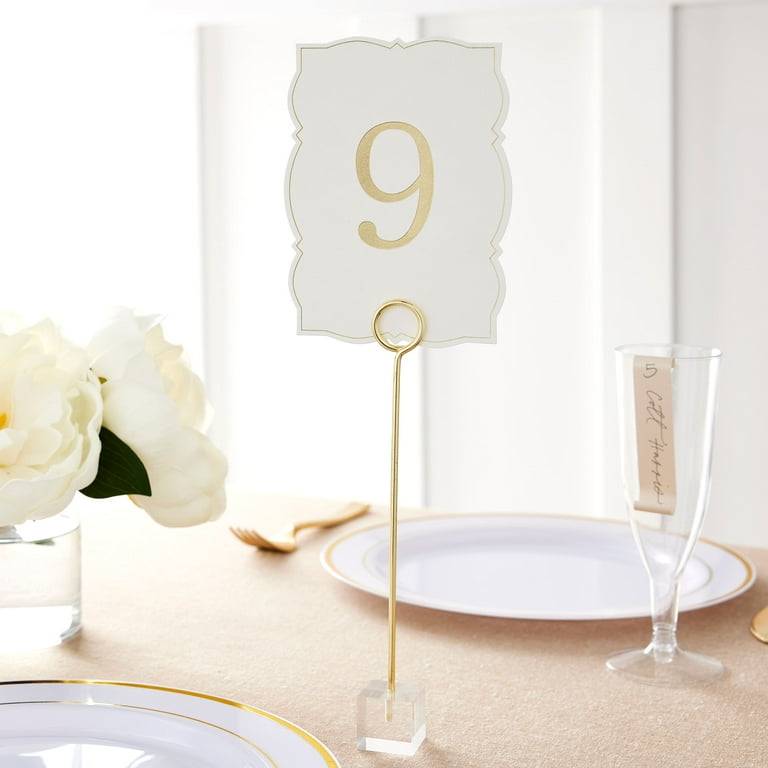 French cheapest Table Number Holders Set, Golded wedding Number Holders Set