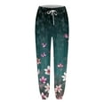 thumbnail image 4 of Youmylove Women Pants Fashion Trousers Floral Printed Leggings Sports Casual Sweatpants Trousers Trend Workout Running Lounge Clothes, 4 of 4