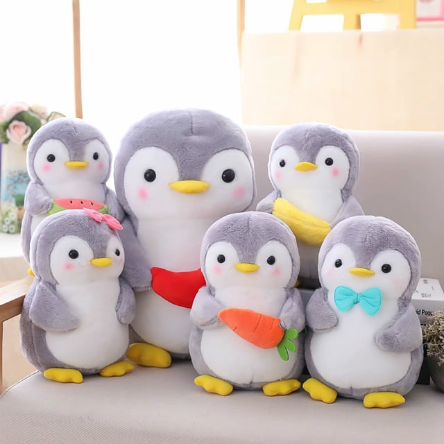 Lubelski 25cm Cartoon Penguin with Fruit Vegetable Plush Stuffed Toy Kids Gift Soft Doll