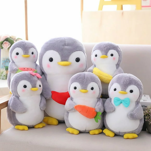 Lubelski 25cm Cartoon Penguin with Fruit Vegetable Plush Stuffed Toy Kids Gift Soft Doll