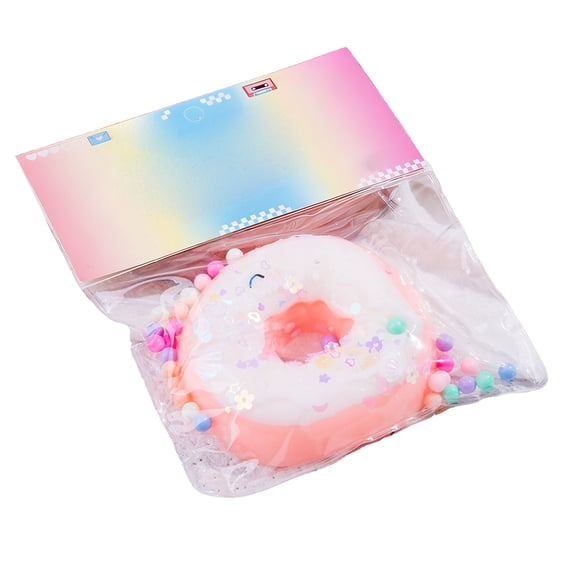 Squishy Fidget Toys Silicone Squeeze Toys for Stress Relief, White and Pink