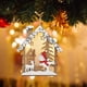 thumbnail image 5 of Adornos navideños colgantes de madera para casas, festivales de temporada, fiestas, decoración de ventanas Muñeco de nieve, 5 of 7