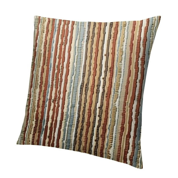 BANET Decorative Throw Pillow Covers , Tufted Pillow Covers with for Cozy Couch Sofa Bedroom Home Decor, Rust White