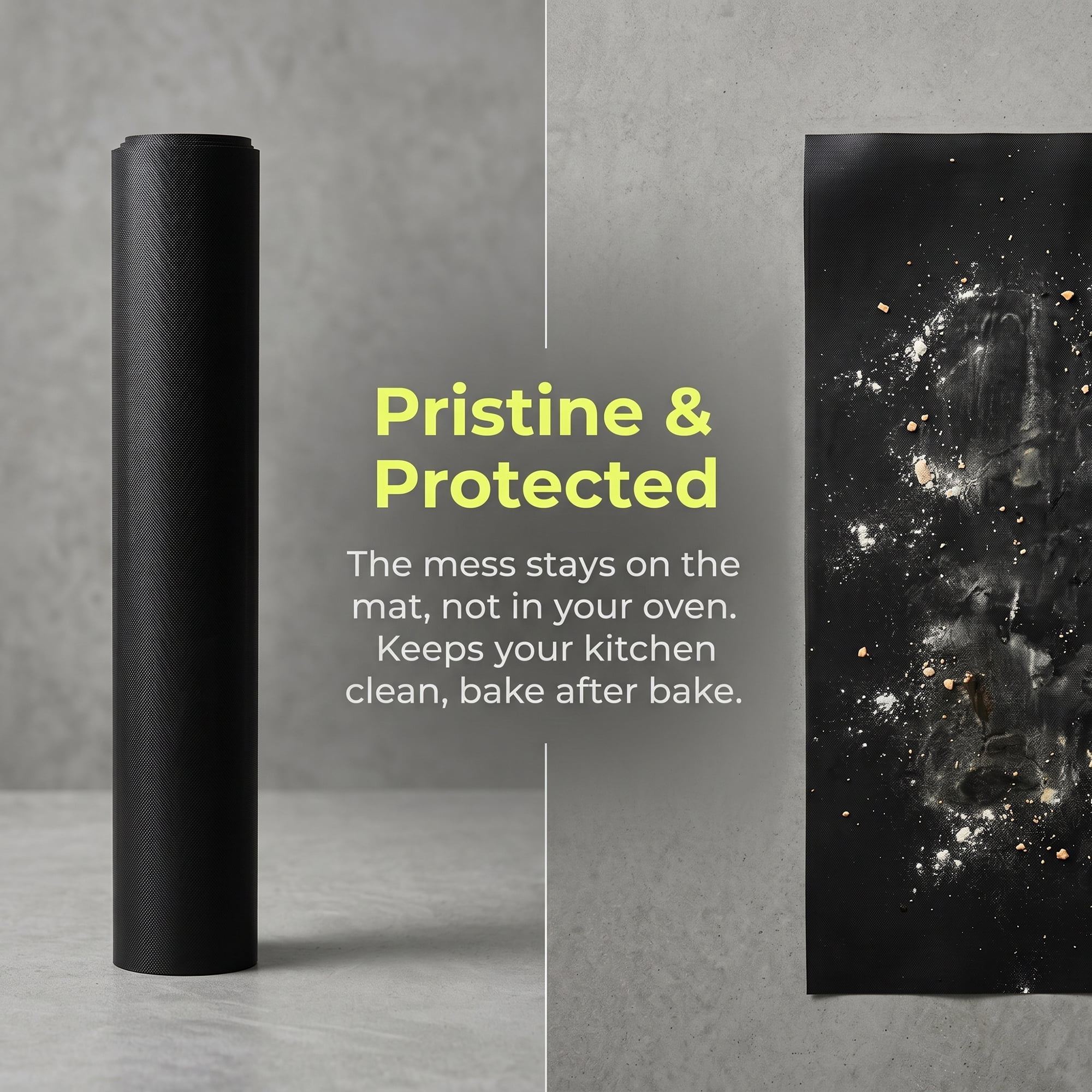 Unique Bargains Non Stick Silicone Bottom Mat for Electric Microwave Grill Black 60"x15.7"
