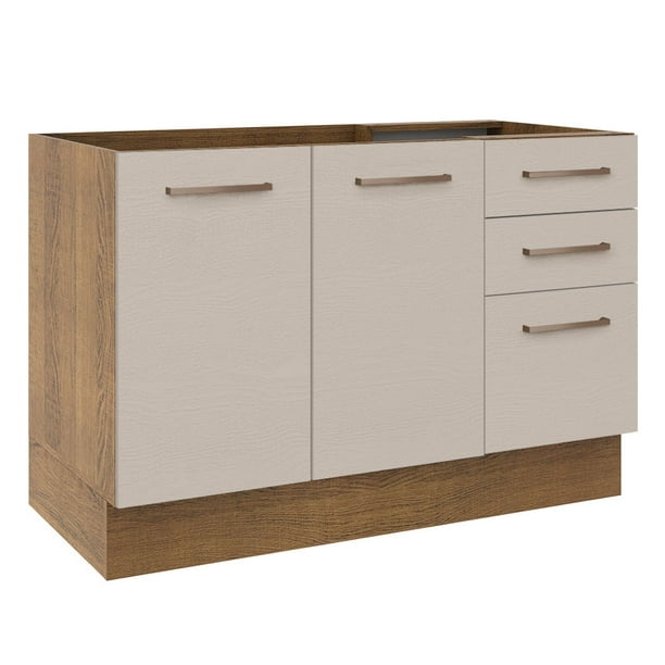 Mueble de Cocina 120 x 60 cm 2 Puertas y 3 Cajones (Sin Tablero) Agata Madesa MC